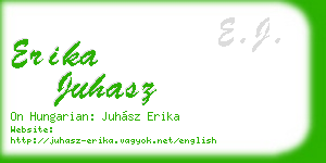erika juhasz business card