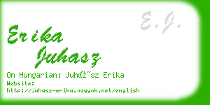 erika juhasz business card